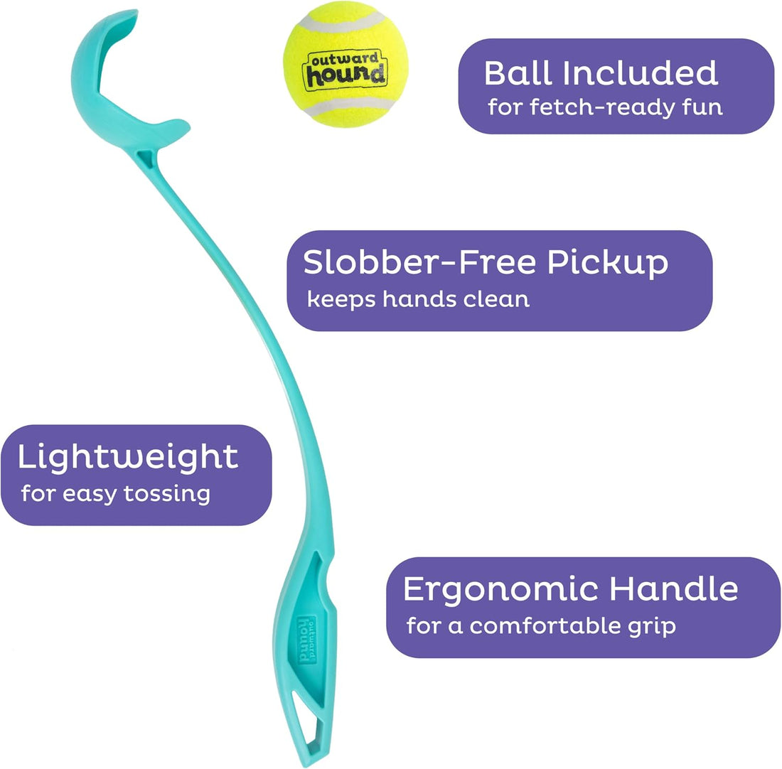 Outward Hound FlyFetch Launch-A-Ball Dog Ball Launcher Toy, 15.5"