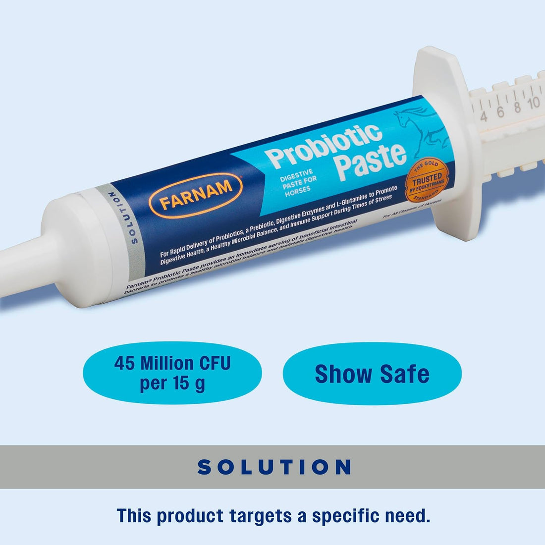 Farnam Probiotic Paste Horses in Syringe Supports Healthy Microbial