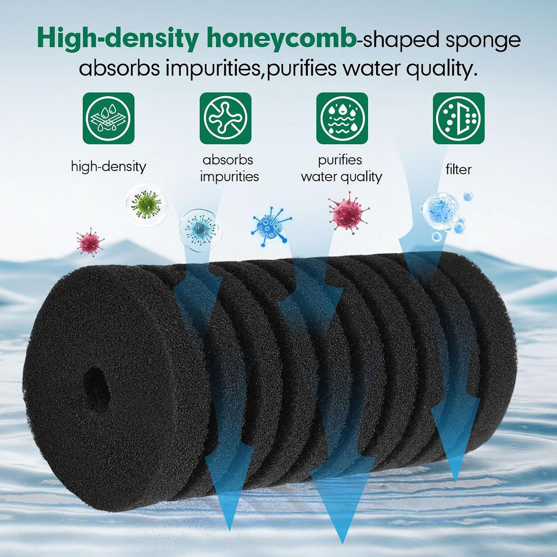 AQQA Electric Sponge Filter for Aquarium
