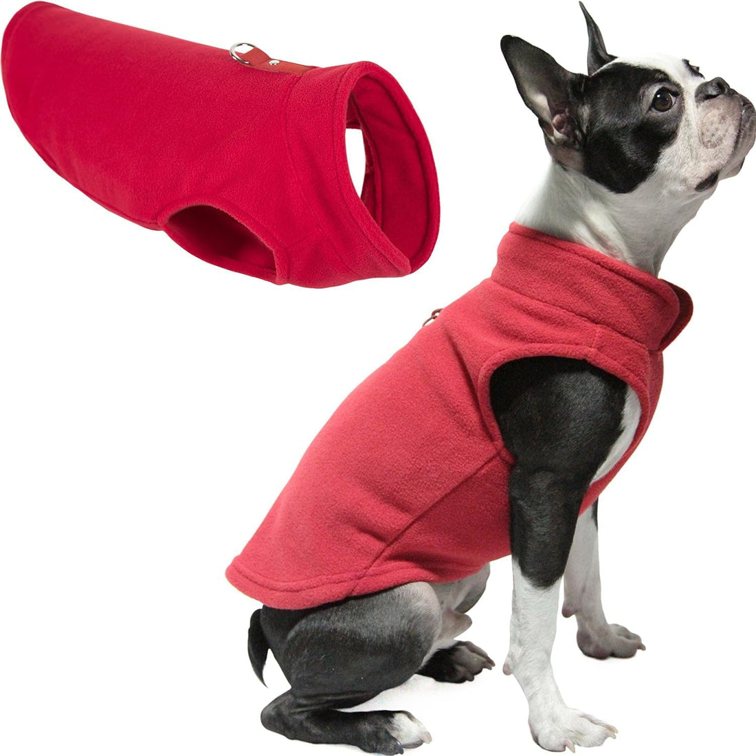 Gooby Fleece Vest Dog Sweater, Pink, Medium