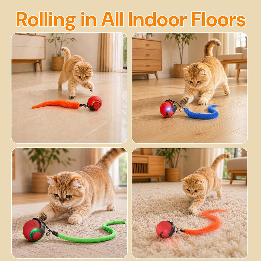 2026 Interactive Cat Toys with Bird Sounds & 3 Modes for Indoor Cats