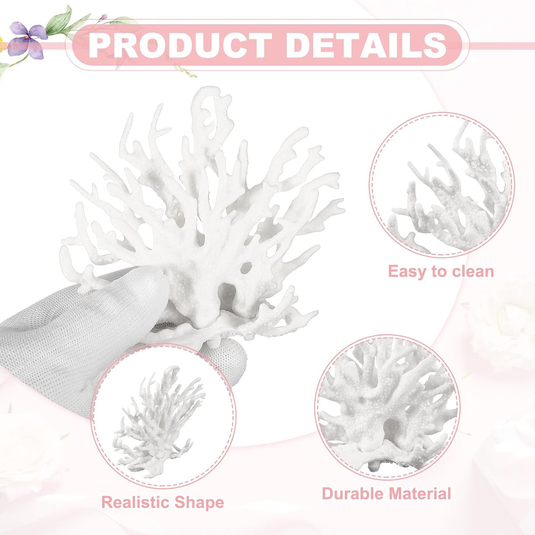 Aquarium Coral Decoration Fish Tank Decor 4.9"x2"x4.3"