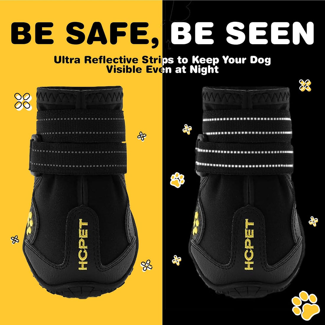 Dog Boots for Large Medium Small Dogs, Water-Resistant Dog Shoes