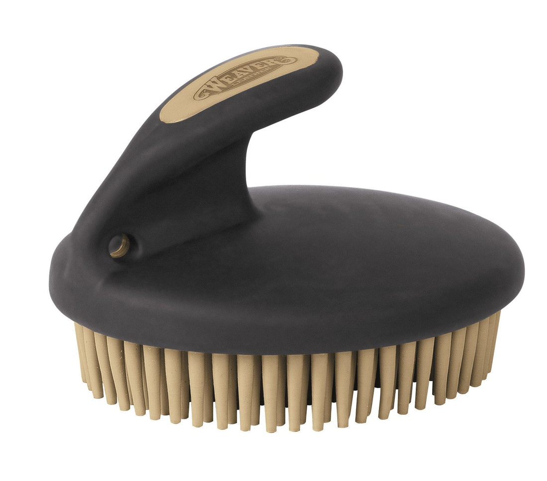 Weaver Equine Palm-Held Fine Curry with Small Rubber Bristles