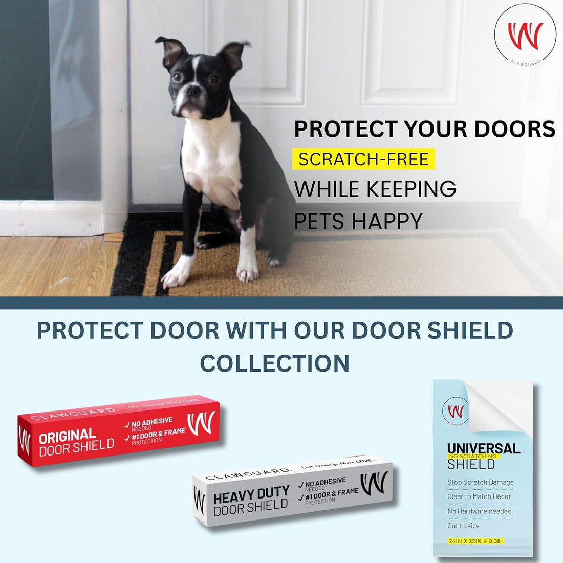 CLAWGUARD Heavy Duty Door Scratch Shield