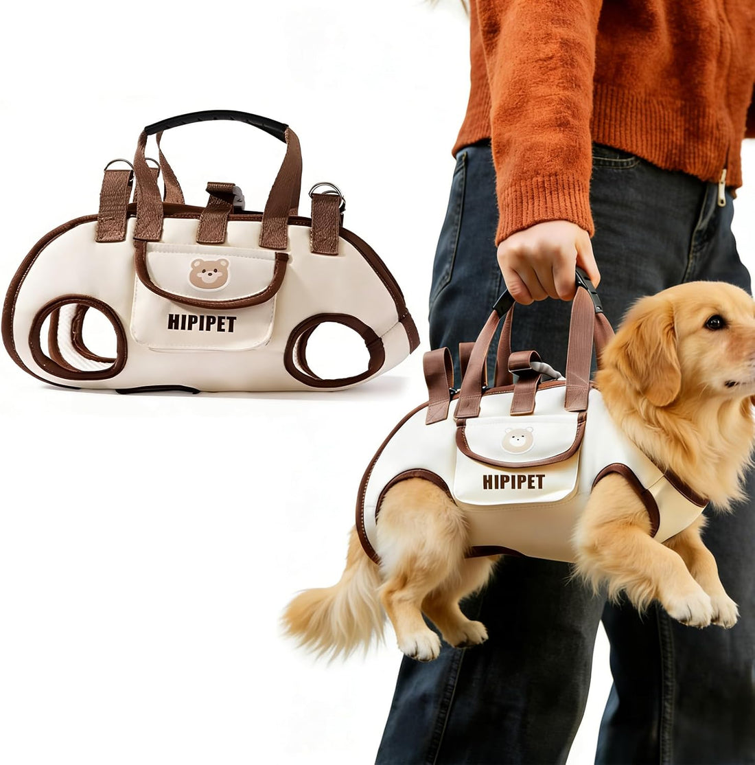 Small Dog Sling Carrier - Breathable Puppy Carrier with Pockets