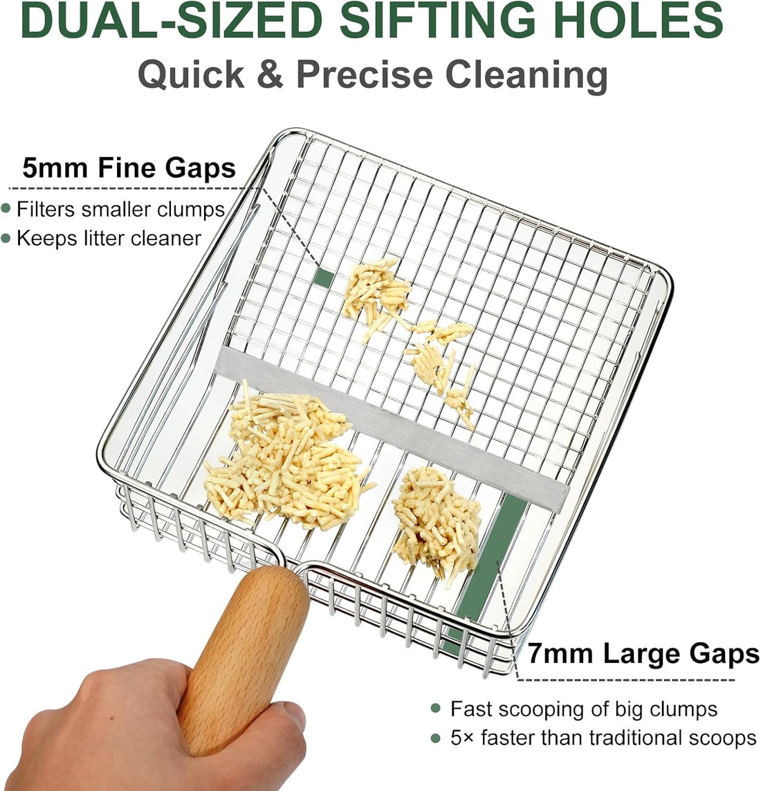 XBX Cat Litter Scoop with Holder, Heavy Duty Litter Sifter