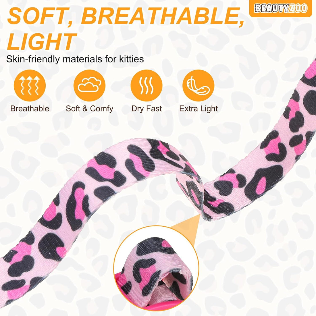 BEAUTYZOO Cat Harness and Leash Set Escape Proof for Walking