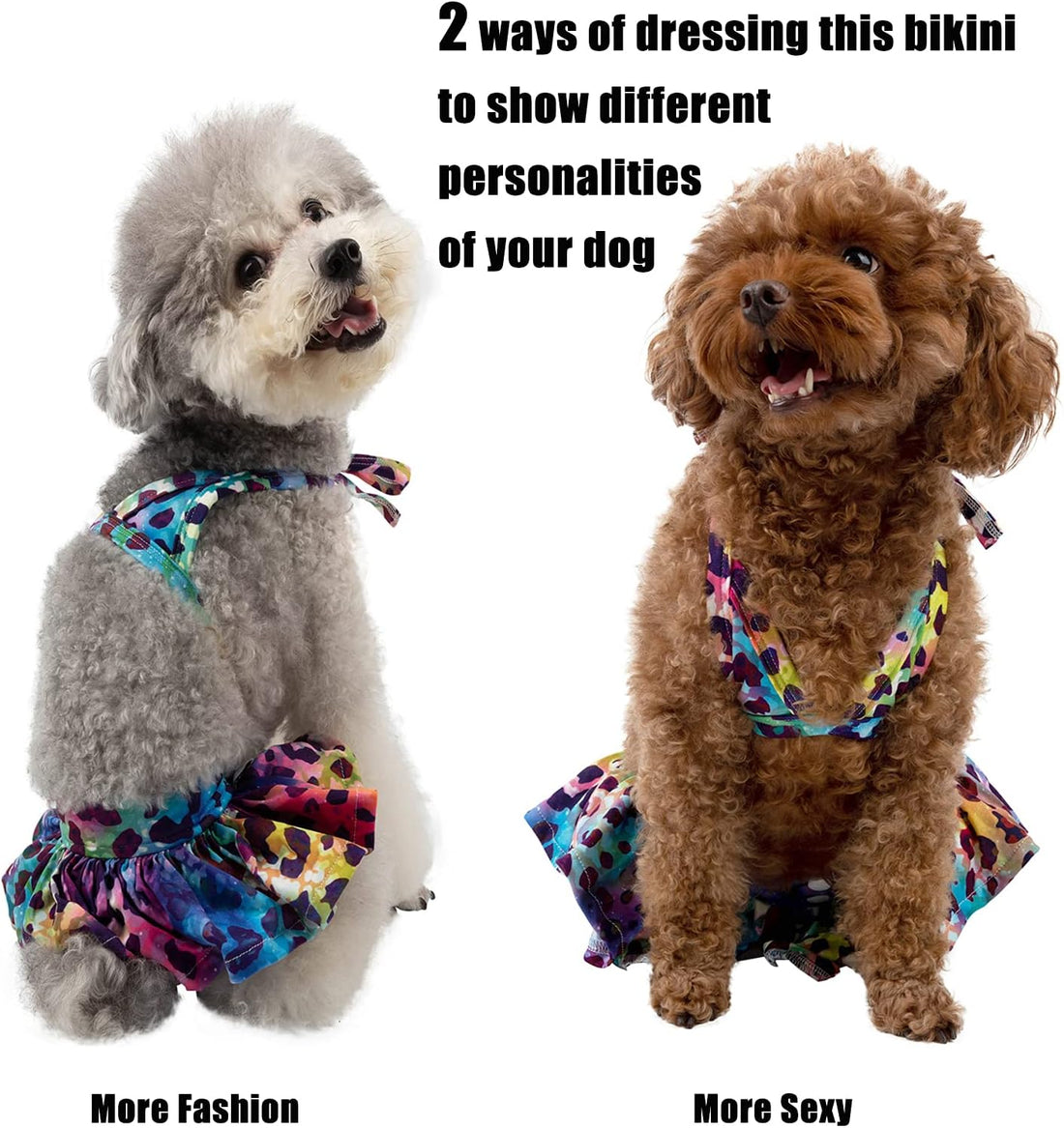 CuteBone Dog Bikini Dress, Stylish Swimsuit Costume for Small Dogs