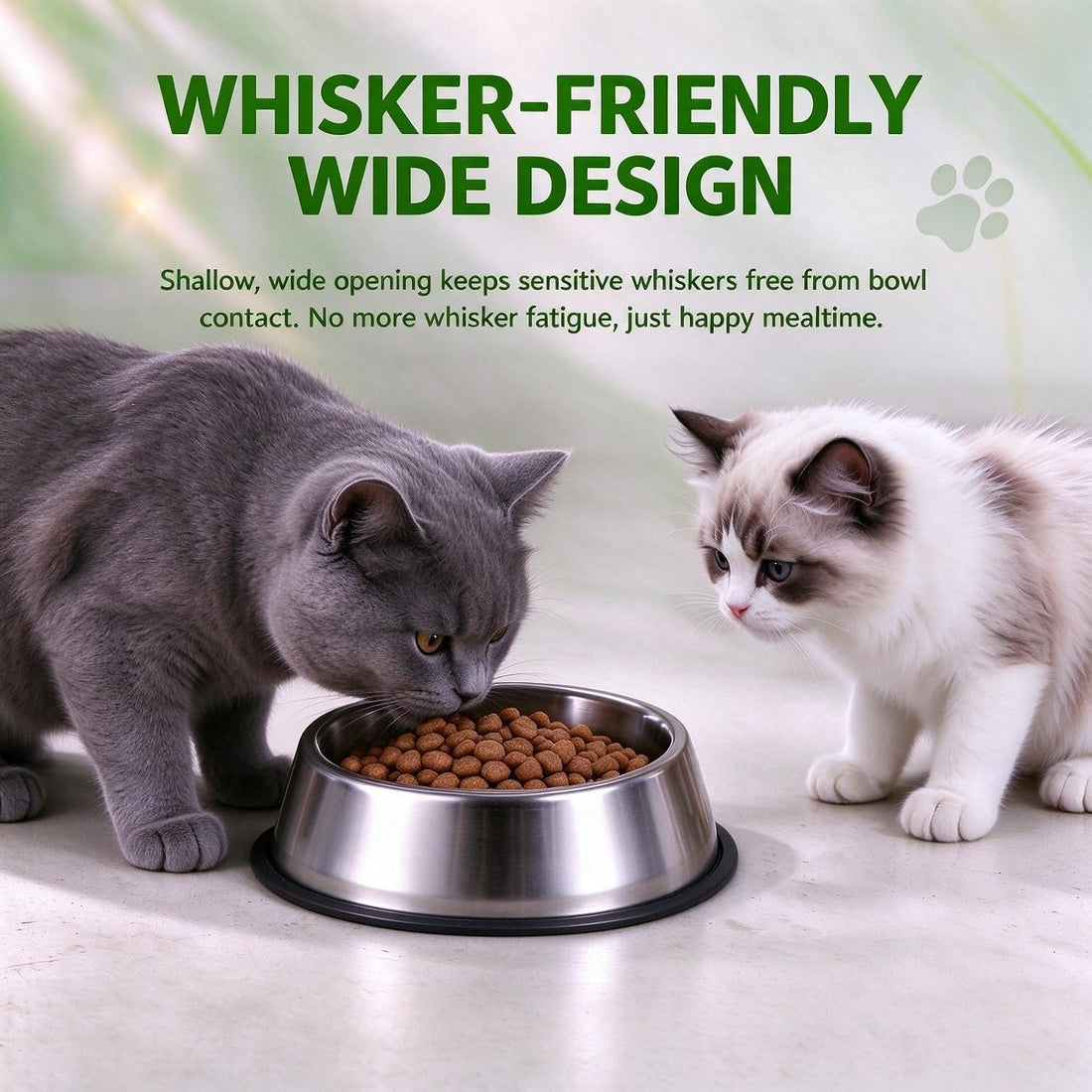 3 Pcs Non-Slip Stainless Steel Small Cat Food Bowls Thicken 7 Oz Cat