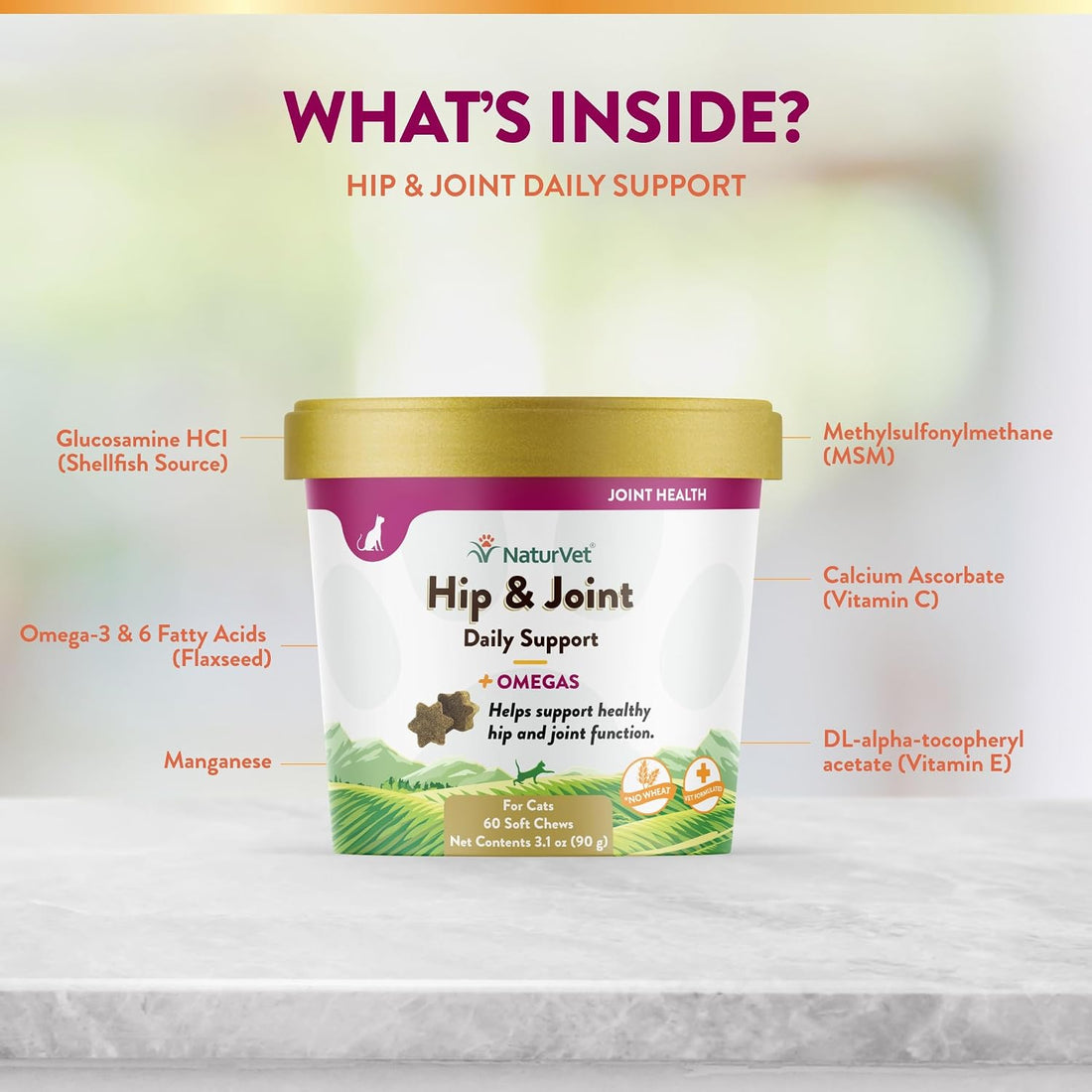 NaturVet Hip & Joint Supplements for Cats