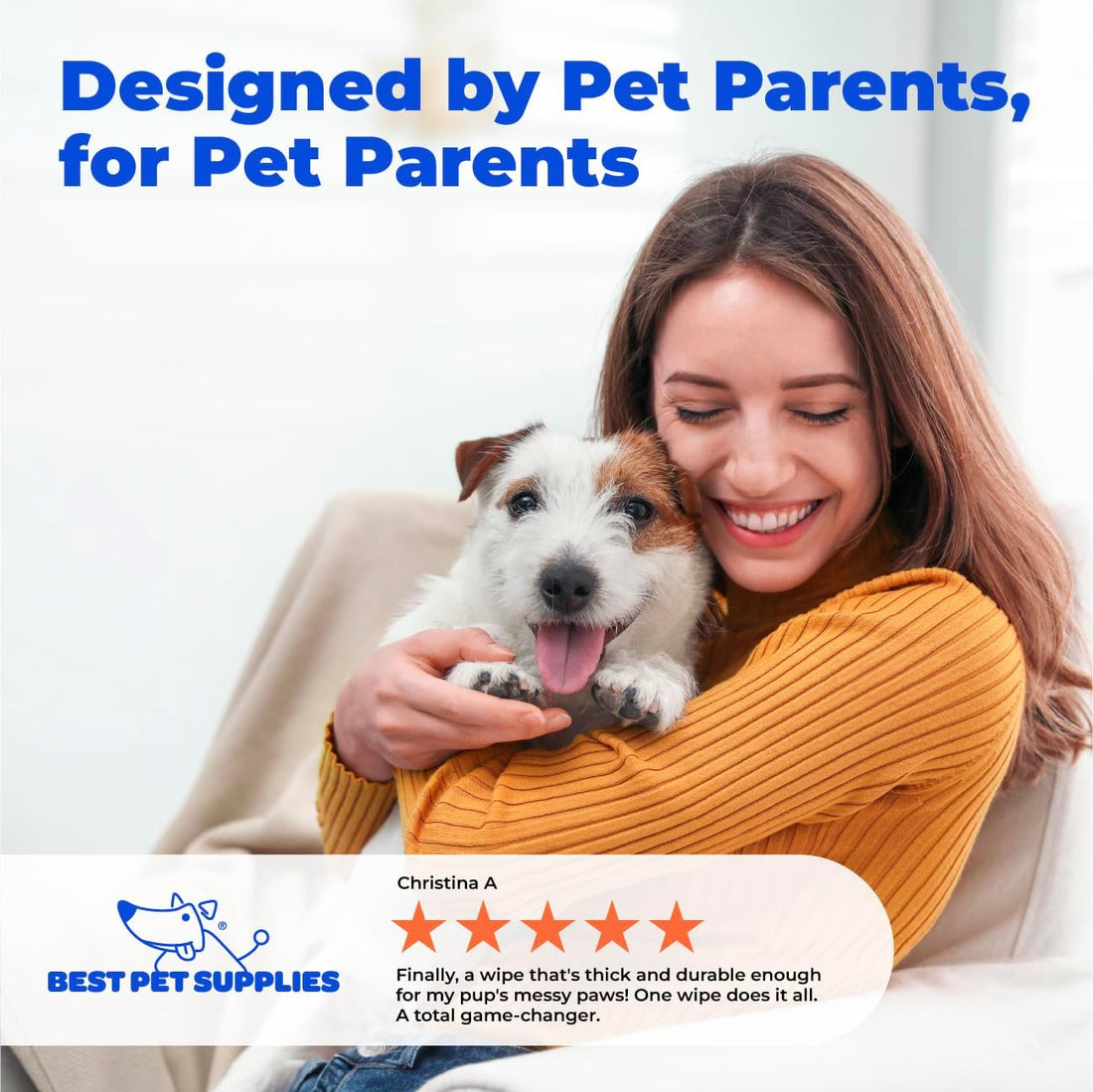Best Pet Supplies 8" x 9" Large Dog Wipes