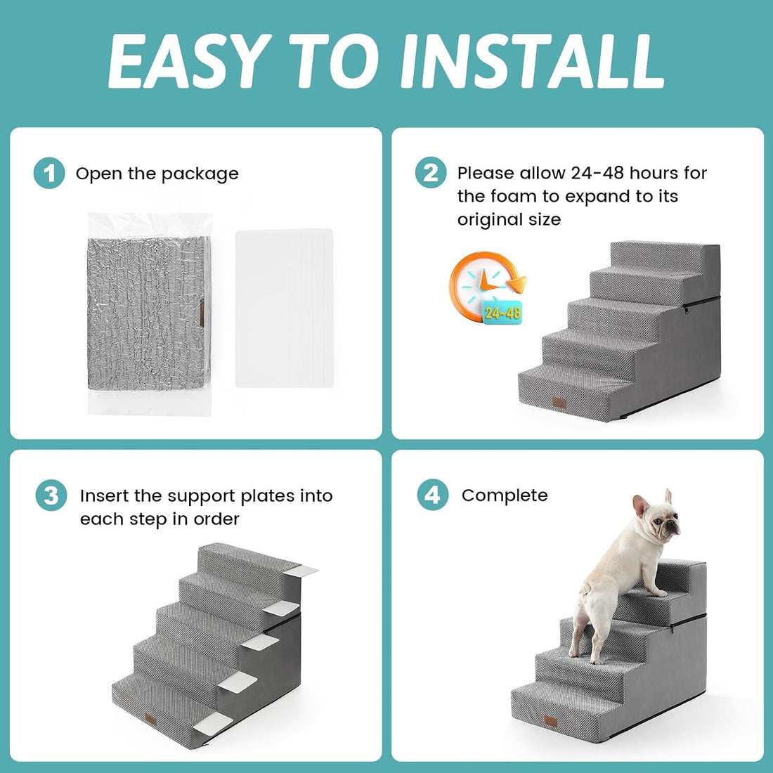 COZY KISS Dog Stairs for Small Dogs