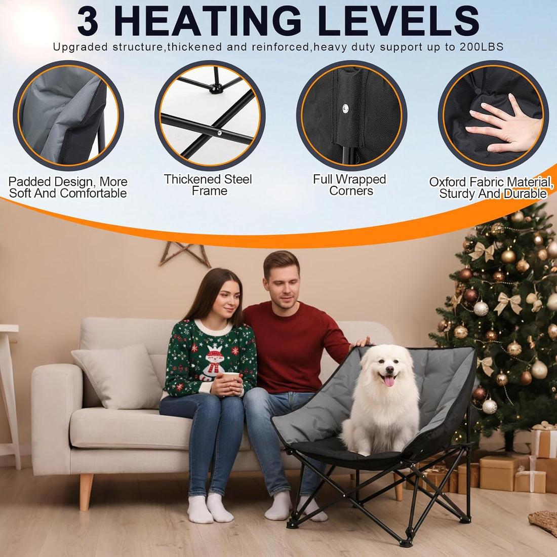 AceOrbit Folding Camping Chair for Dog