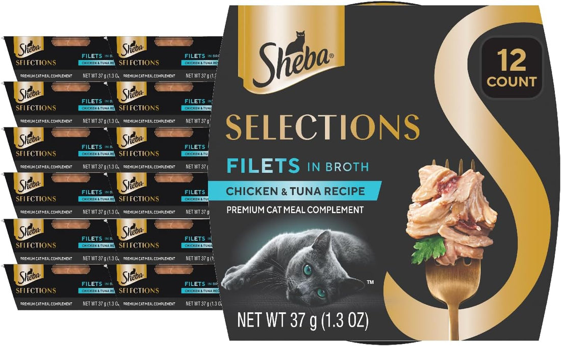 Sheba Selections Filets Wet Cat Food Complement, Chicken, 1.3 oz