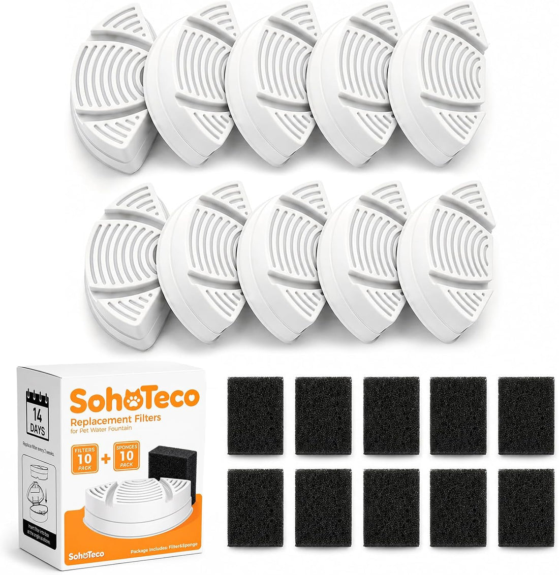 Official Replacement Filters for Pet Water Fountain