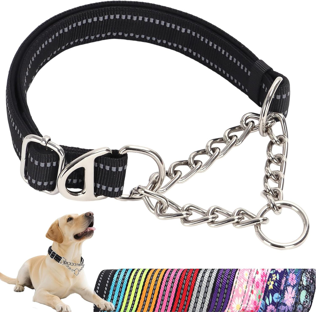 Martingale Collar for Dogs with Chain,Heavy Duty Dog Collar