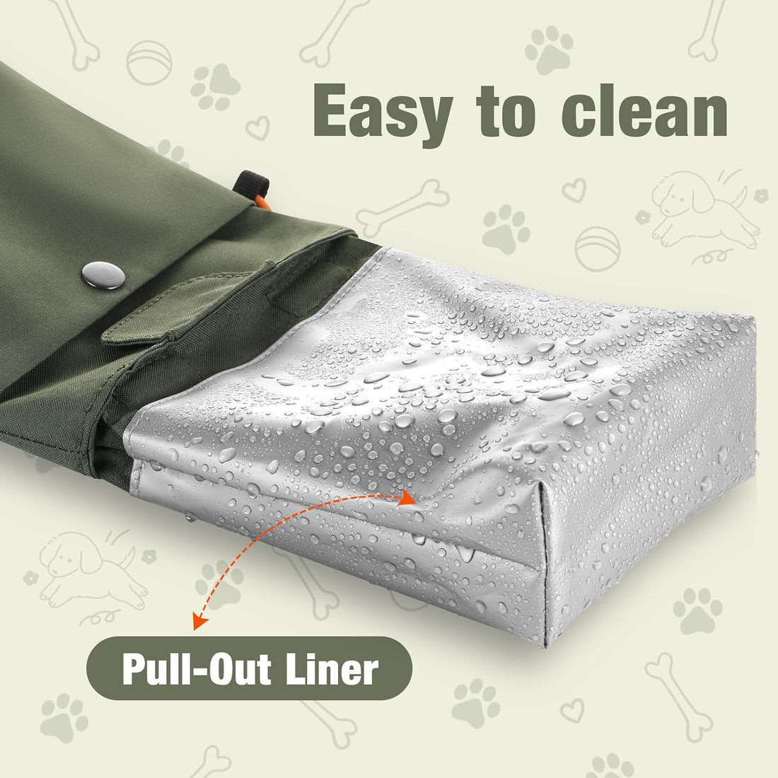 FOREGOER Dog Treat Pouch with Washable Lining
