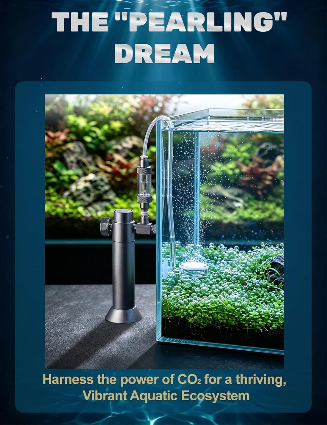 Aquarium CO2 Kit with Regulator, 2 x 16g Cartridges, 3/8" Thread