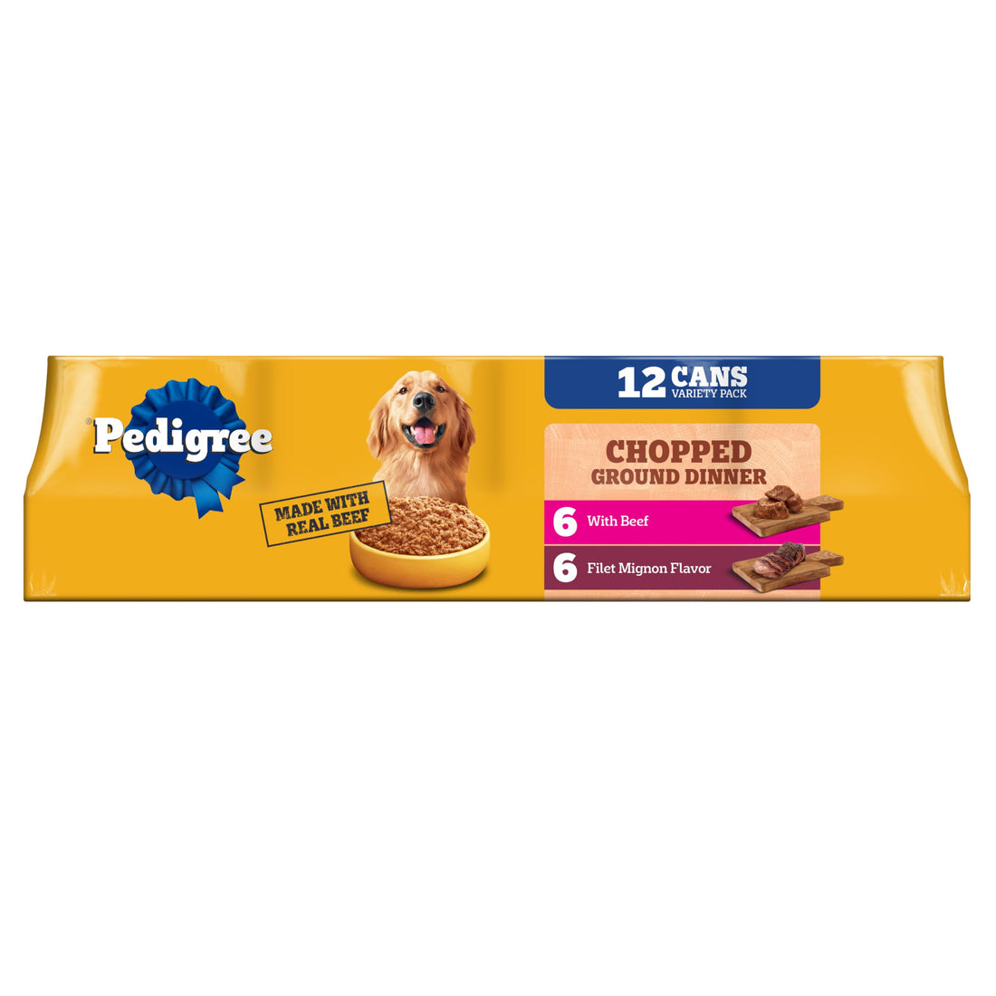 Pedigree Chopped Ground Dinner Wet Dog Food Filet Mignon & Beef
