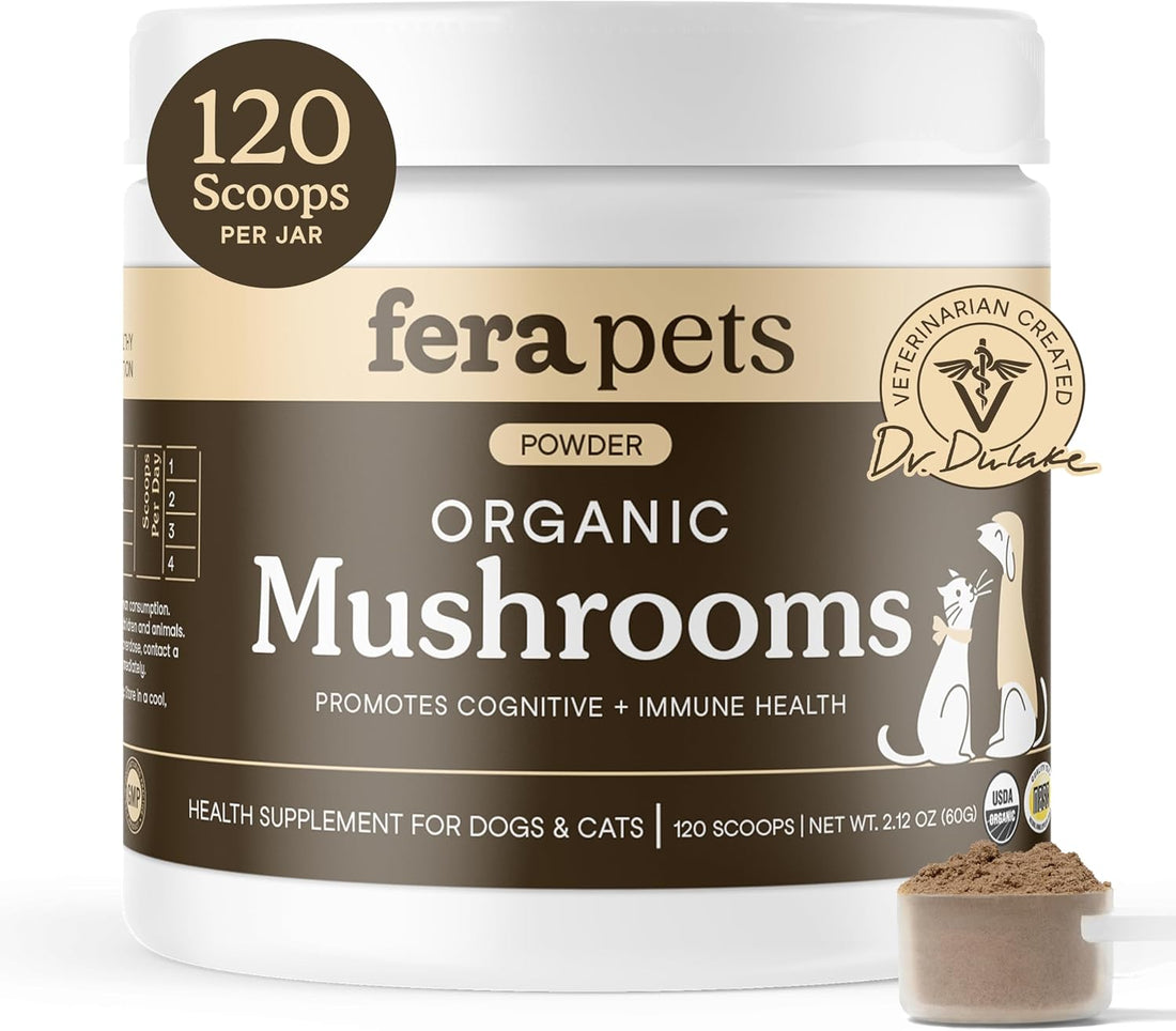 Fera Pets Mushroom Supplement for Dogs & Cats with Turkey Tail