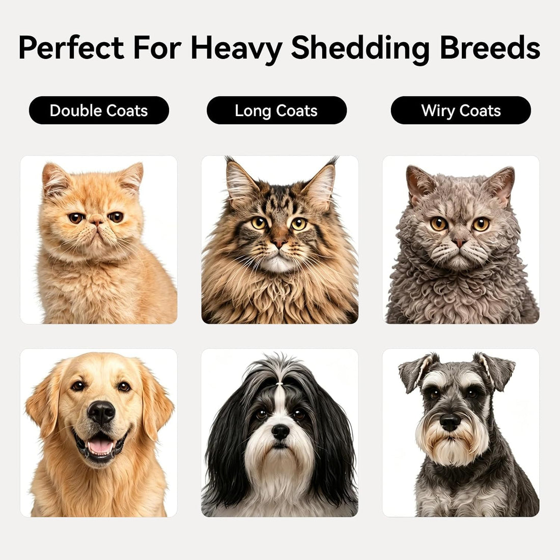 aumuca Undercoat Rake for Dogs, Deshedding & Dematting Comb for Cats
