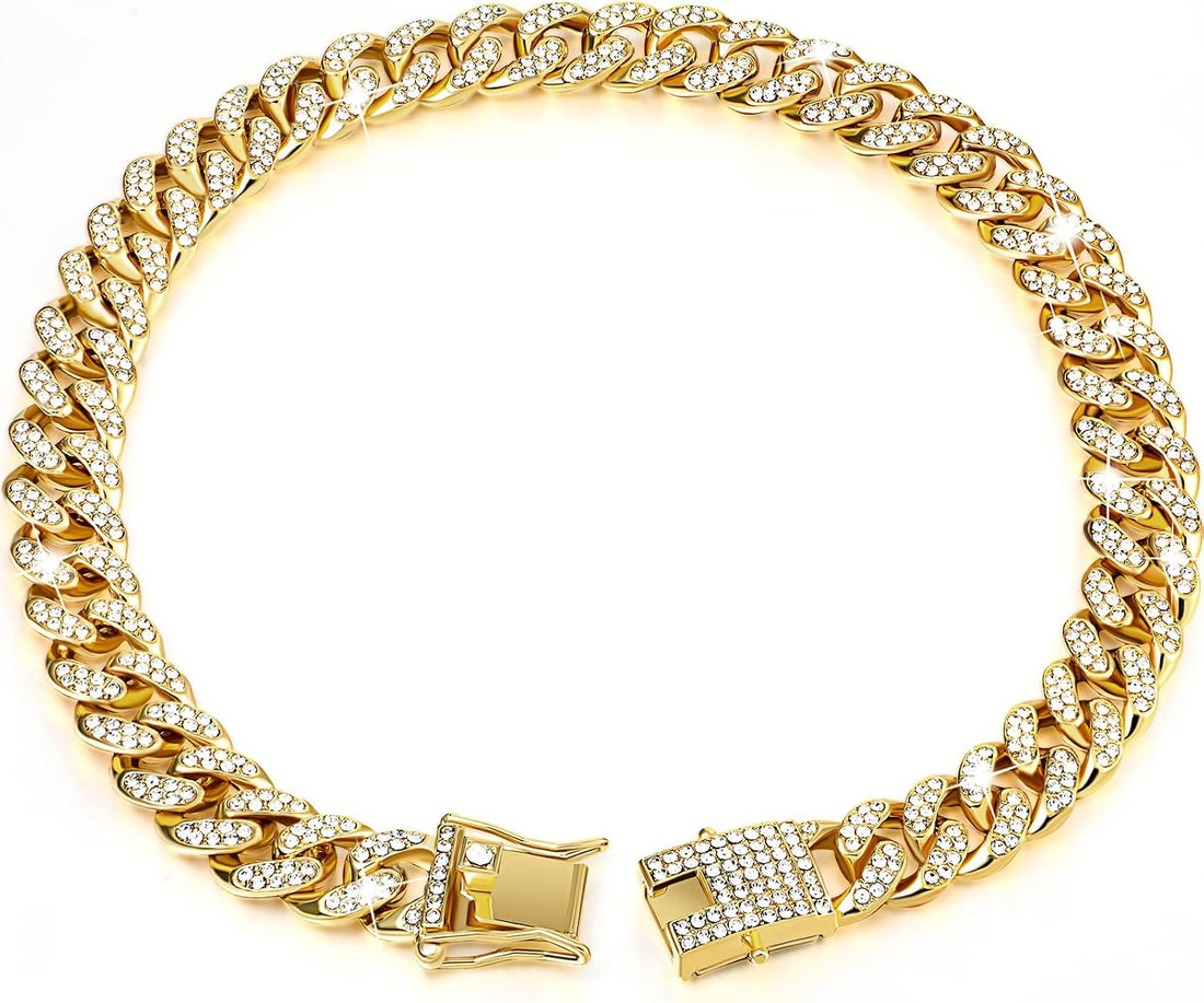 Tallew Dog Chain Cuban Dog Collar Pet Chain Necklace