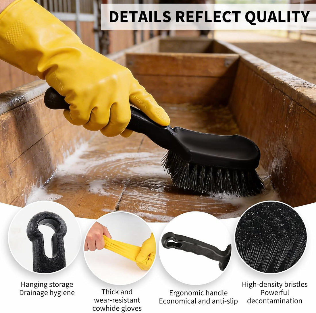 2Pcs Horse Bucket Brush Trough Scrub Water Trough Scrubber