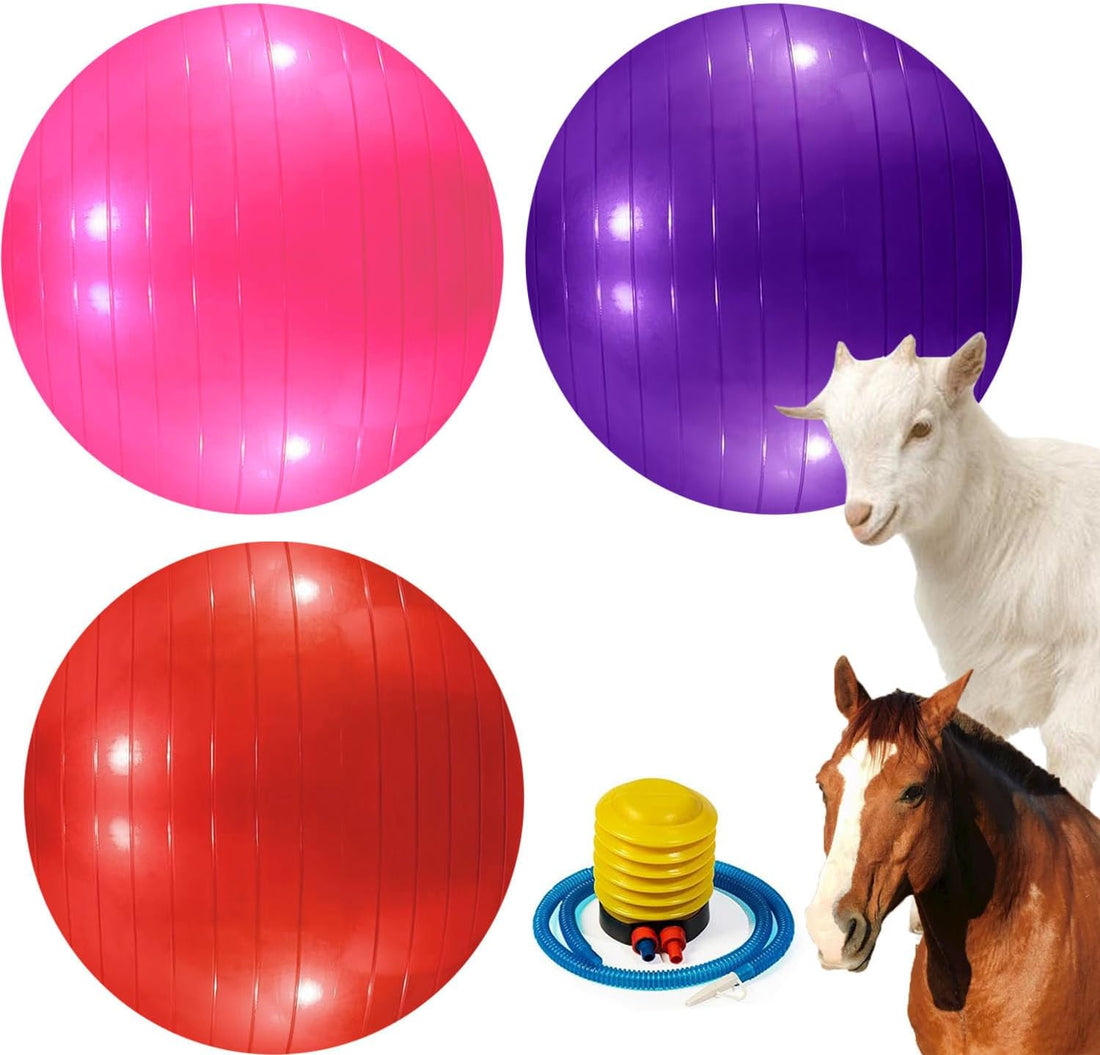 3 Pieces Pet Goat Ball Lamb Toy Horse Ball Dog Training Exercise Ball