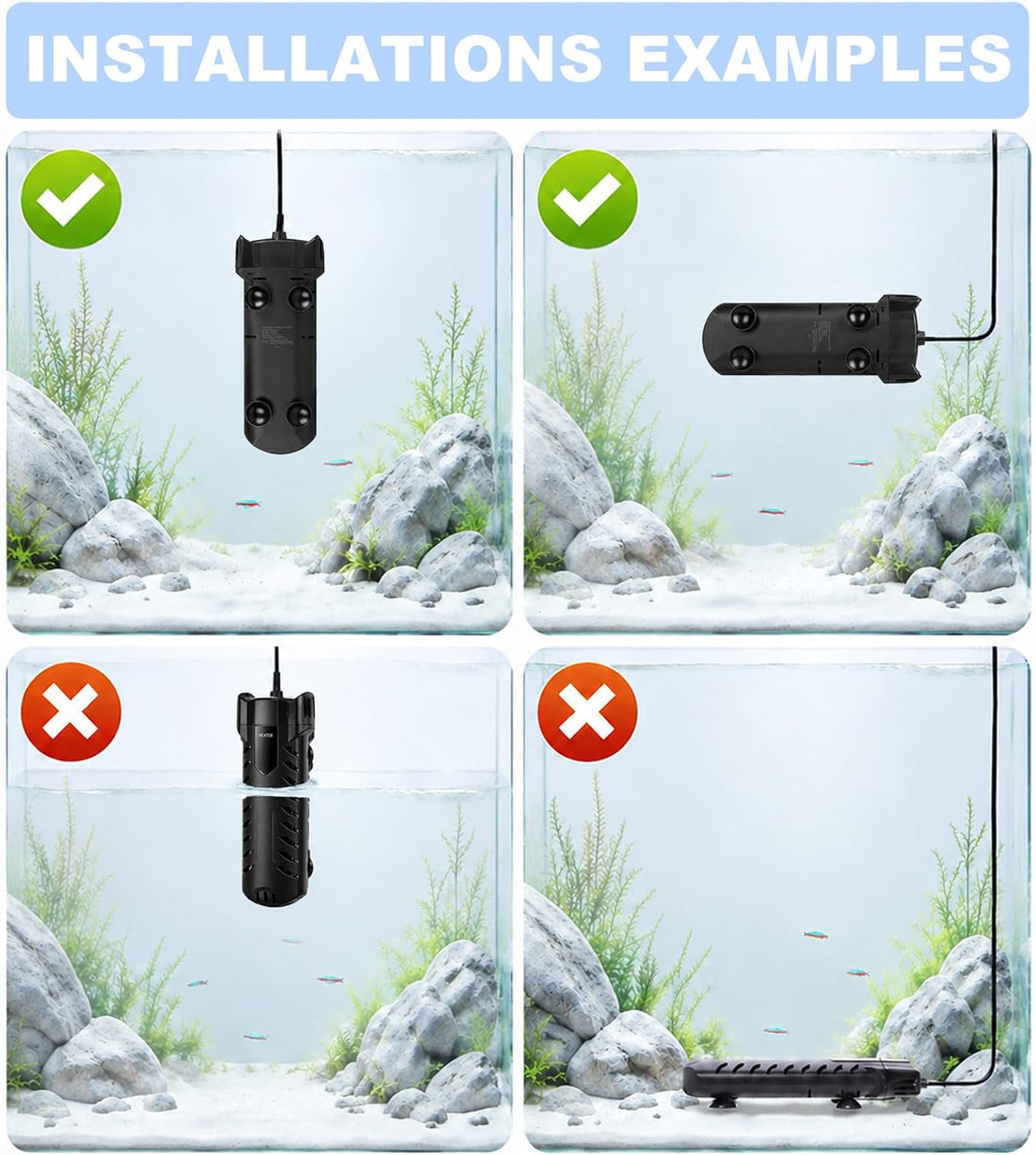 300W Aquarium Heater, Fish Tank Heater