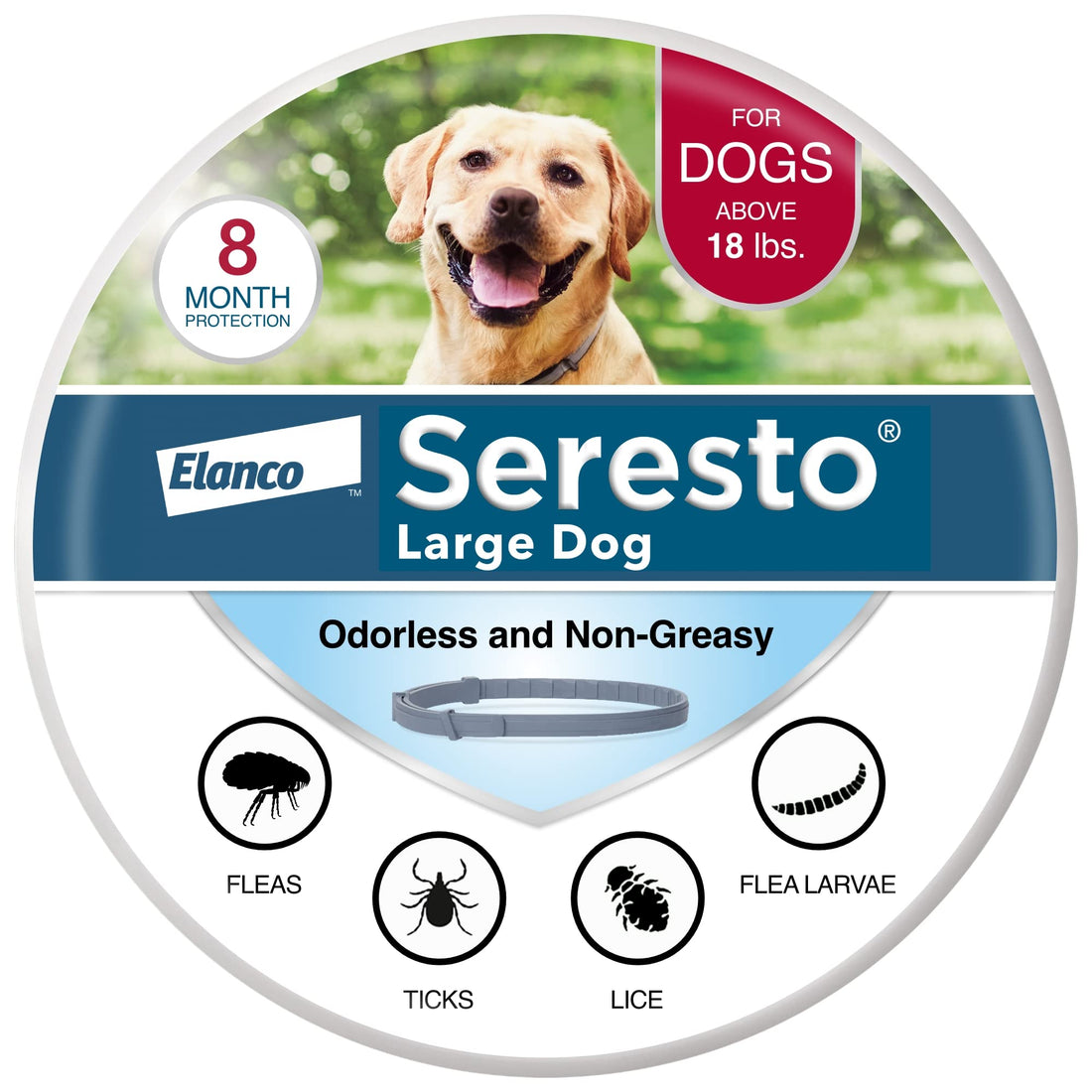 Seresto Flea & Tick Collar For Dogs Over 18 lbs.