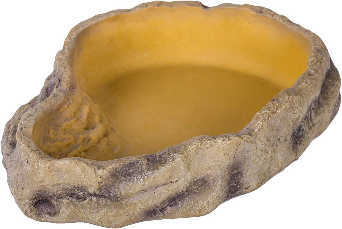 REPTIZOO Reptile Water Bowl Terrarium Water Dish Food Feeding Bowl