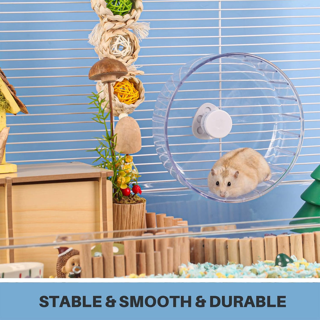 BUCATSTATE Silent Hamster Wheel, 6.7in Exercise Wheel for Gerbil