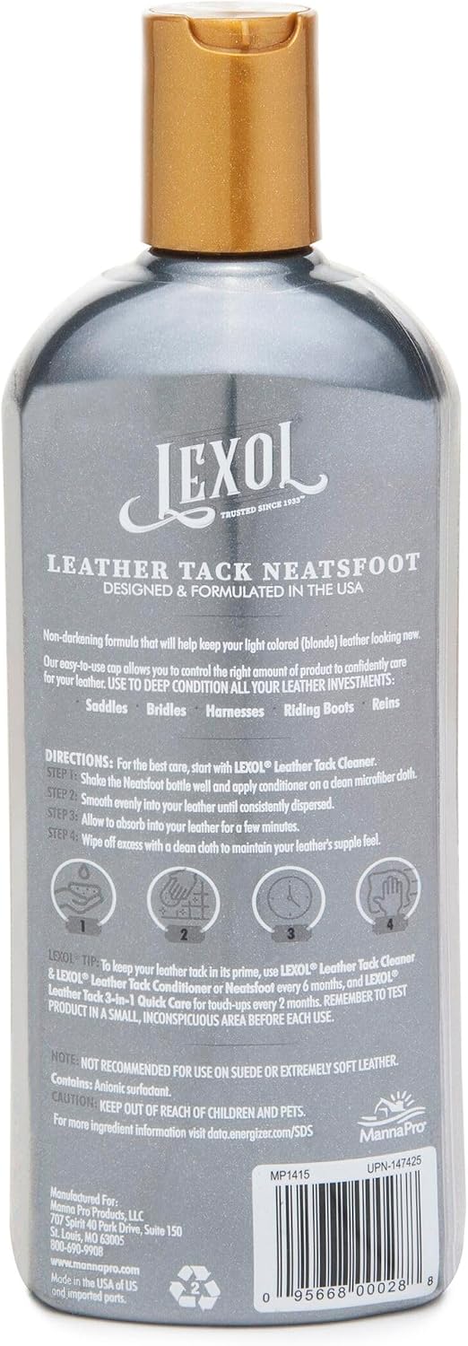 Lexol Neatsfoot Leather Conditioner for Equine Supplies 16.9 Ounces