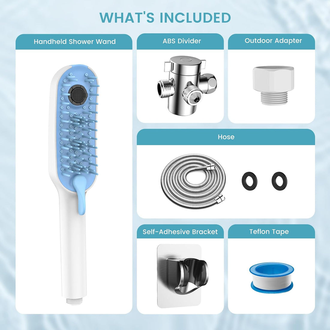 Dog Shower Attachment, Handheld Sprayer for Indoor & Outdoor Pet