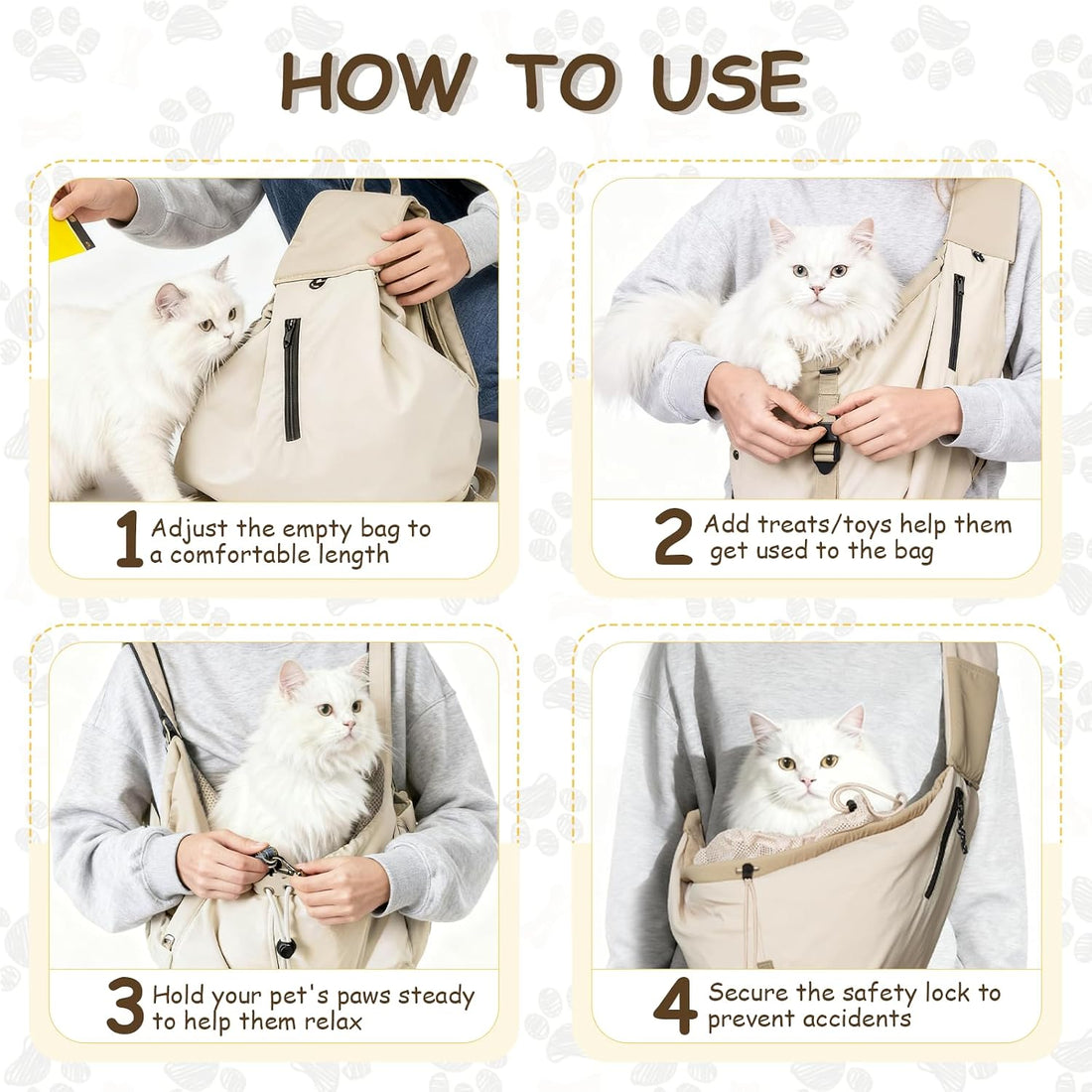 Dog Carrier Sling for Small Dogs/Cats Up to 15 lbs