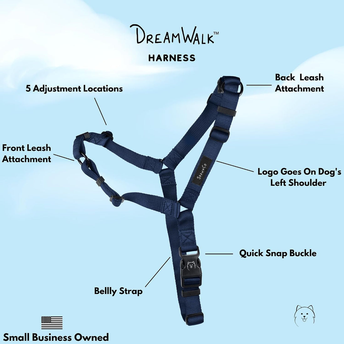 ShawnCo Dream Walk No-Pull Dog Harness