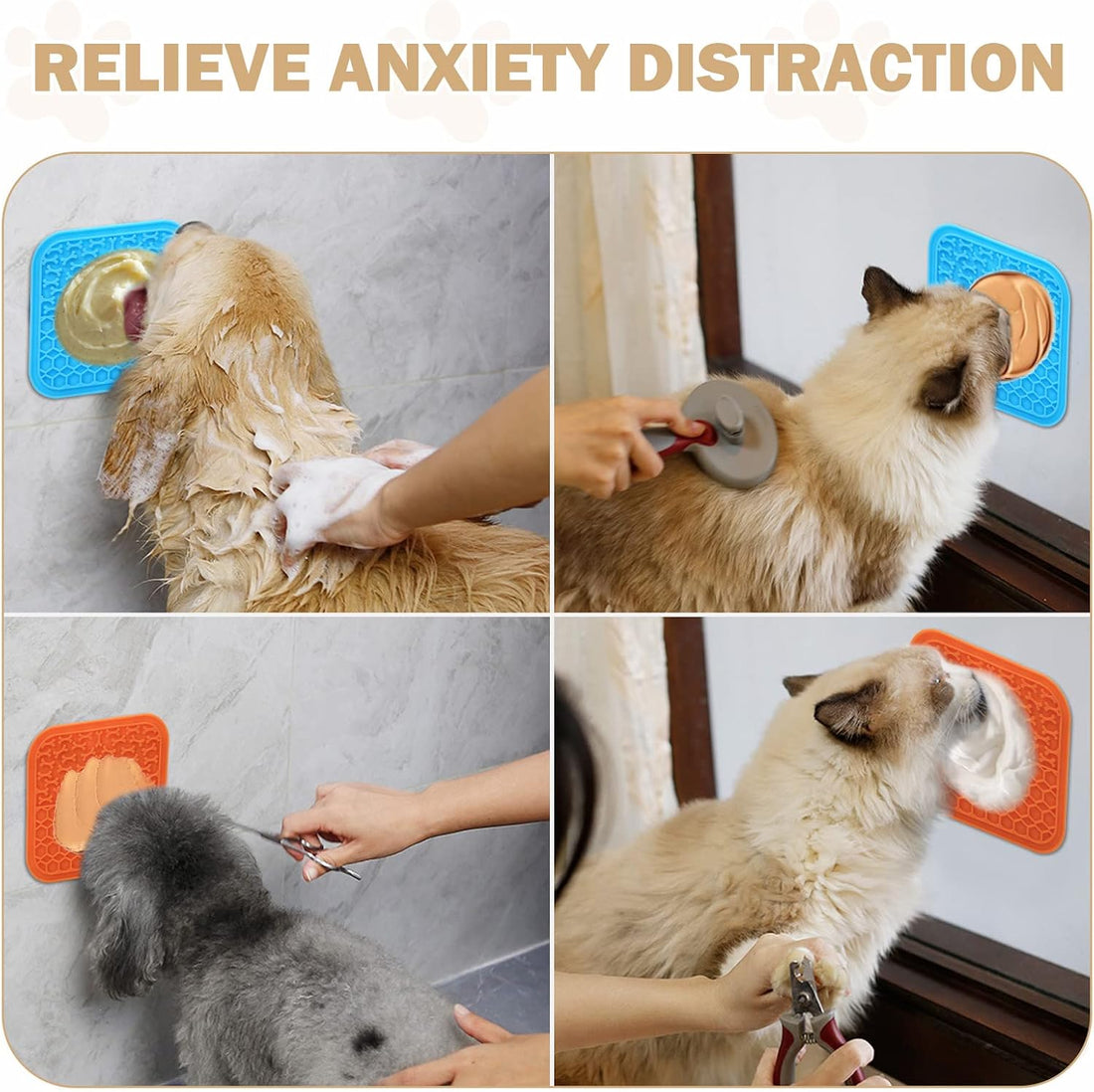 Lick Mat for Dogs - Slow Feeder Licking Mat with Suction Cups