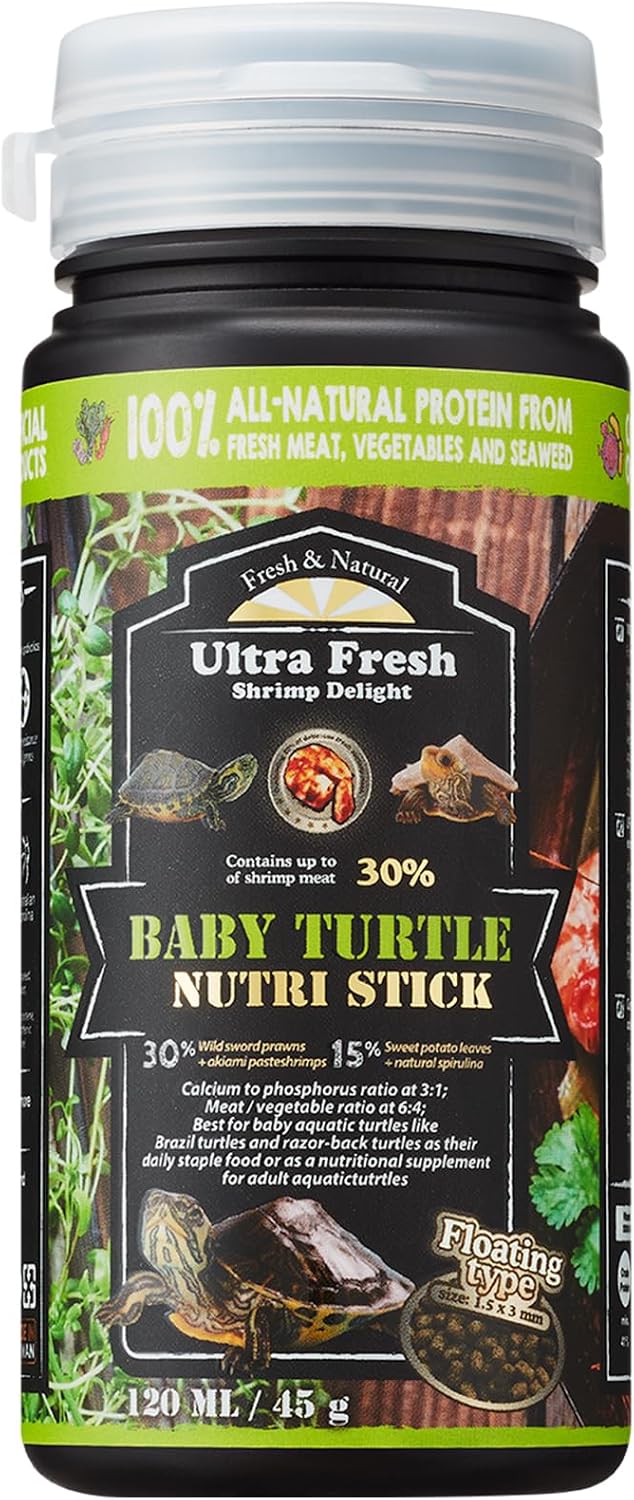 Ultra Fresh Floating Baby Turtle Food, All Natural Ingredients