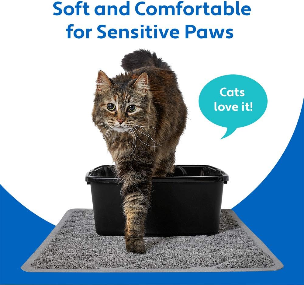 MIGHTY MONKEY Waterproof Cat Litter Mat, BPA Free, 35x23