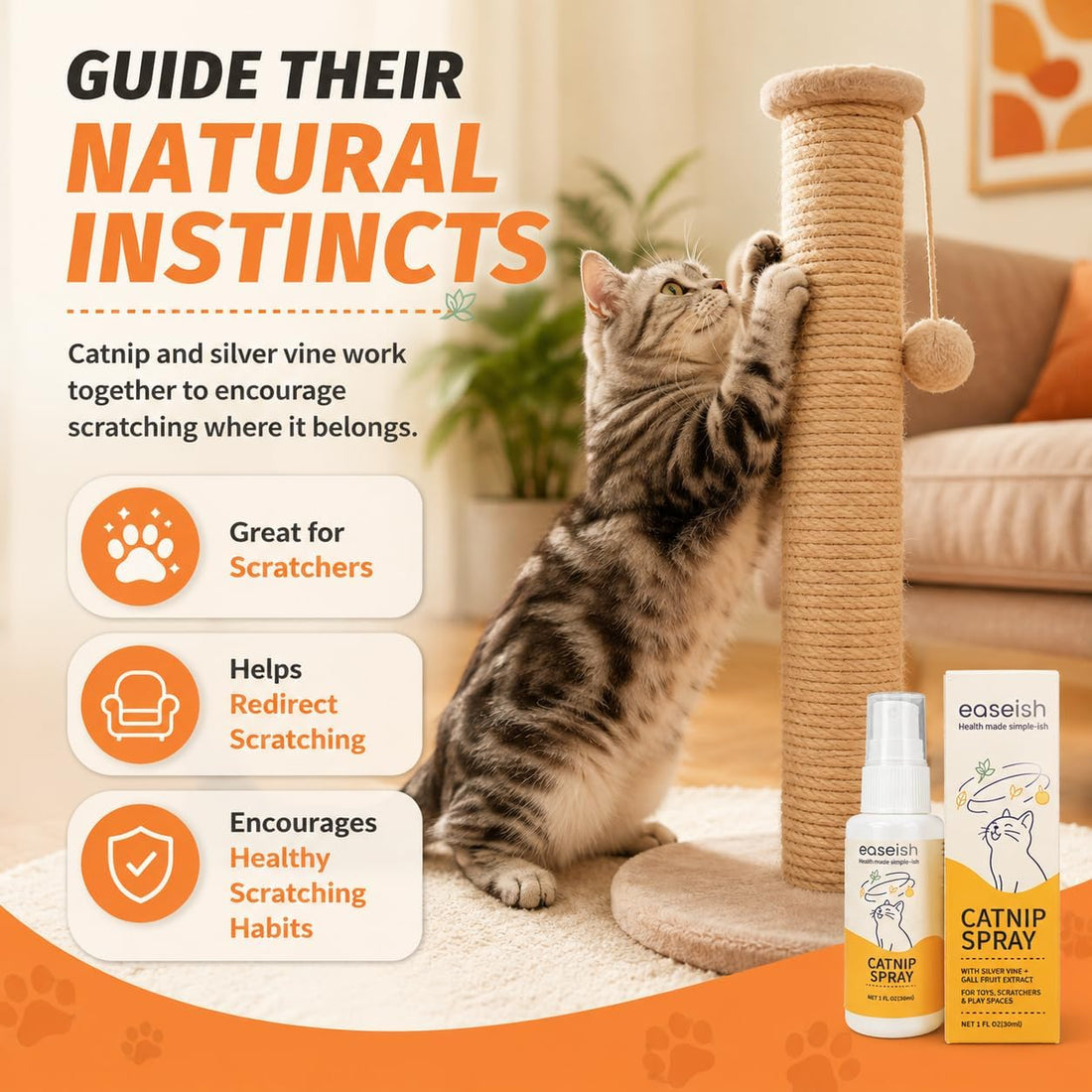 Catnip Spray for Cats with Silvervine & Gall Fruit Extract
