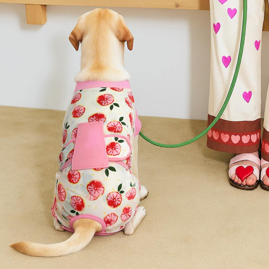 Recovery Suit for Dogs Cats After Surgery, Cone Alternative, Pink, L