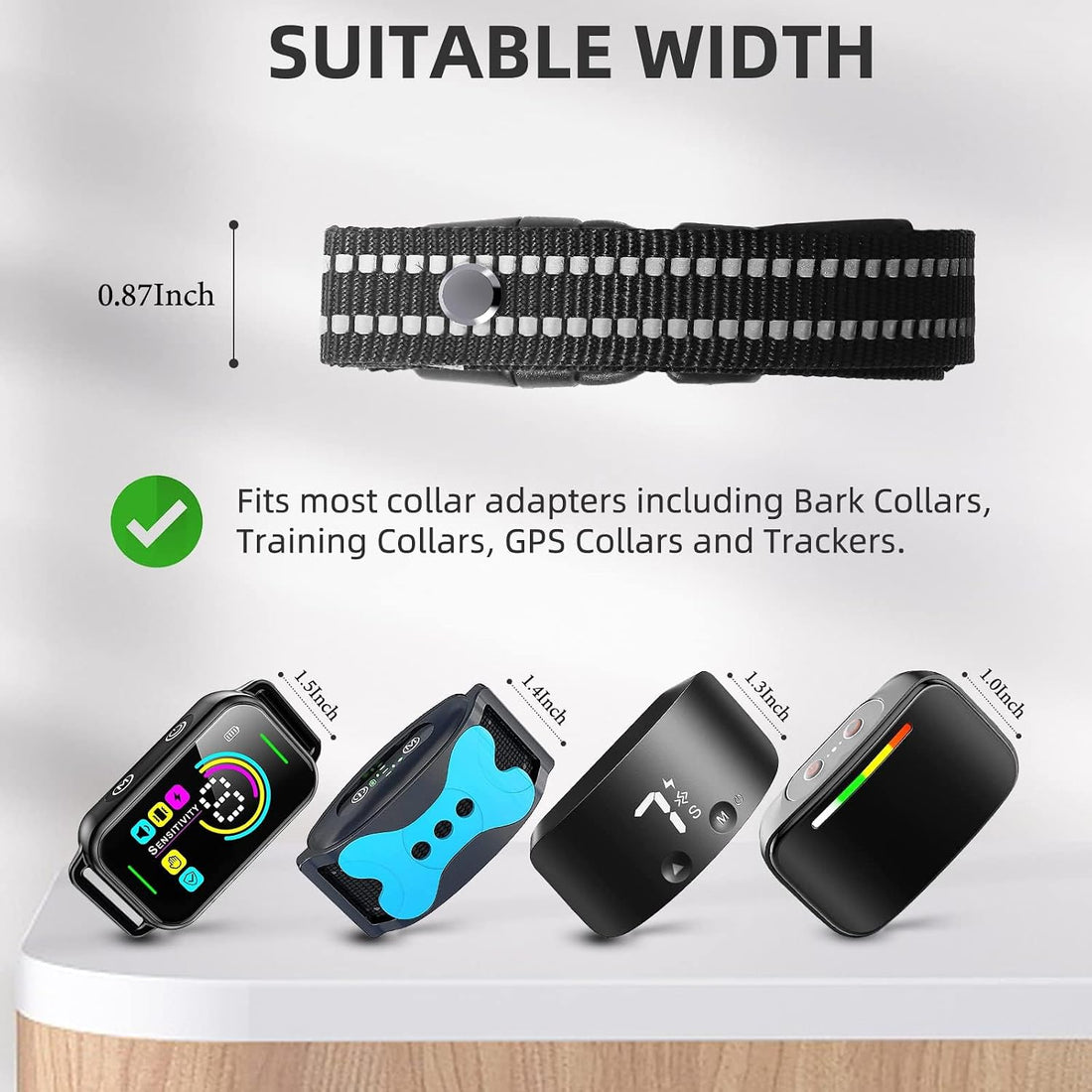 Collar Replacement Strap, Reflective Replacement Nylon Collar Strap