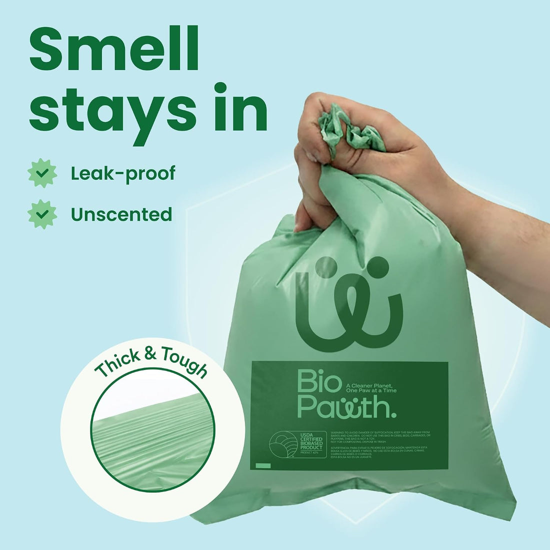 Dog Poop Bags, 120 Count Rolls, Extra Thick Poop Bags for Dogs