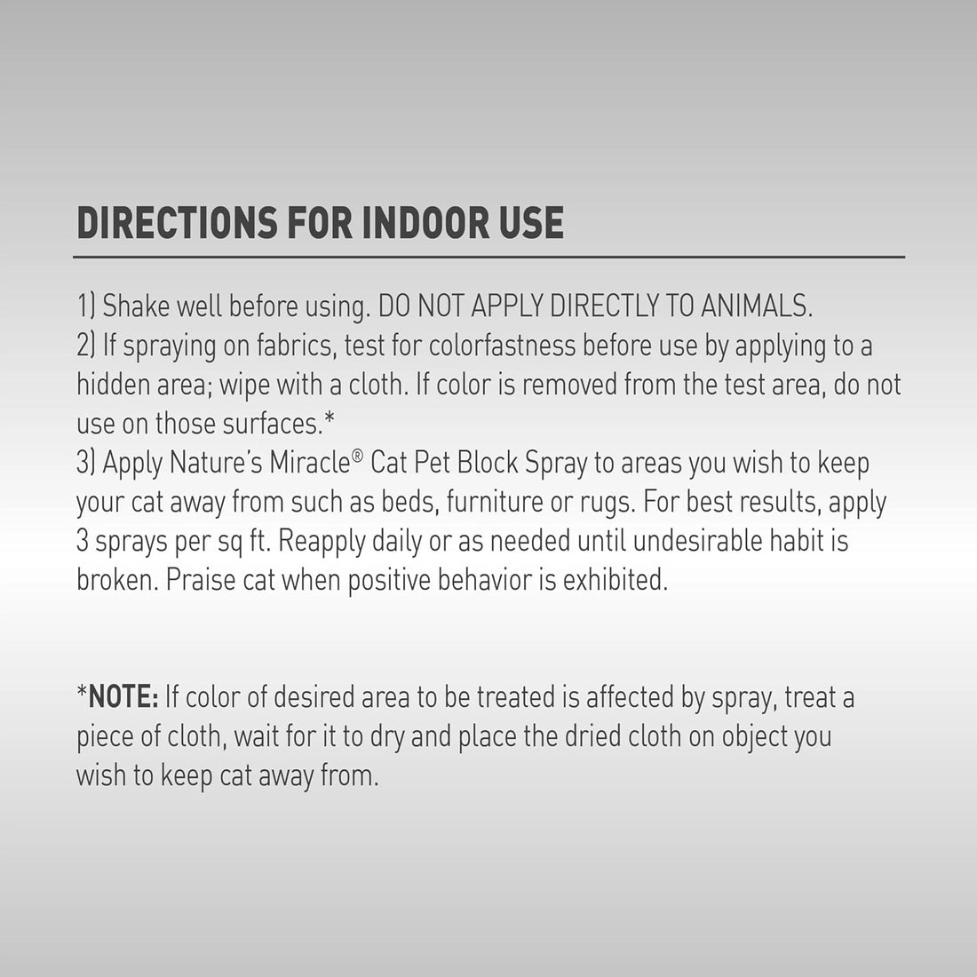 Nature's Miracle Cat Pet Block Repellent Spray, for Indoor Training