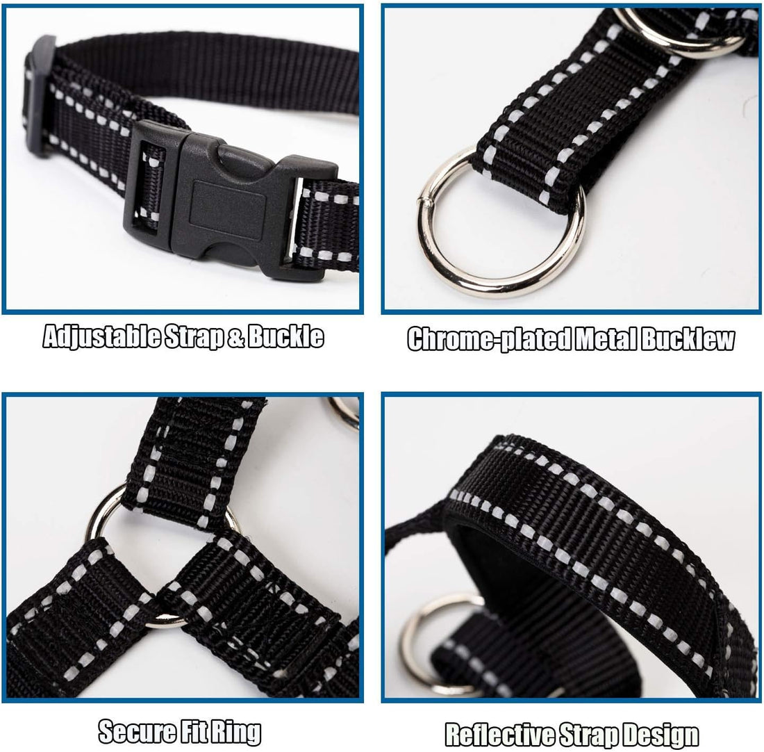 Dog Head Collar, Head Collar with Reflective Strap to Stop Pulling
