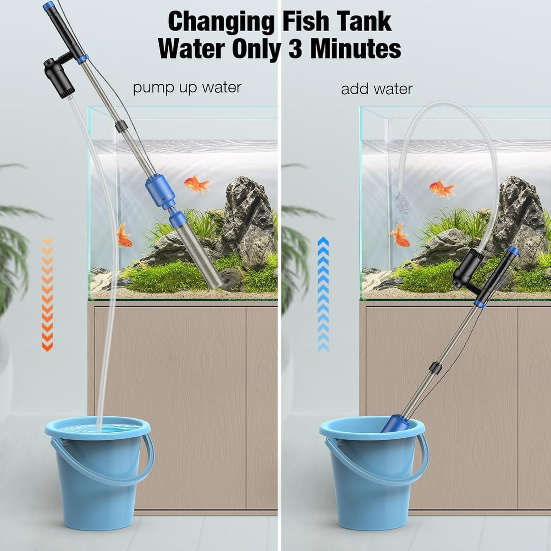 bedee 24W Aquarium Vacuum Gravel Cleaner