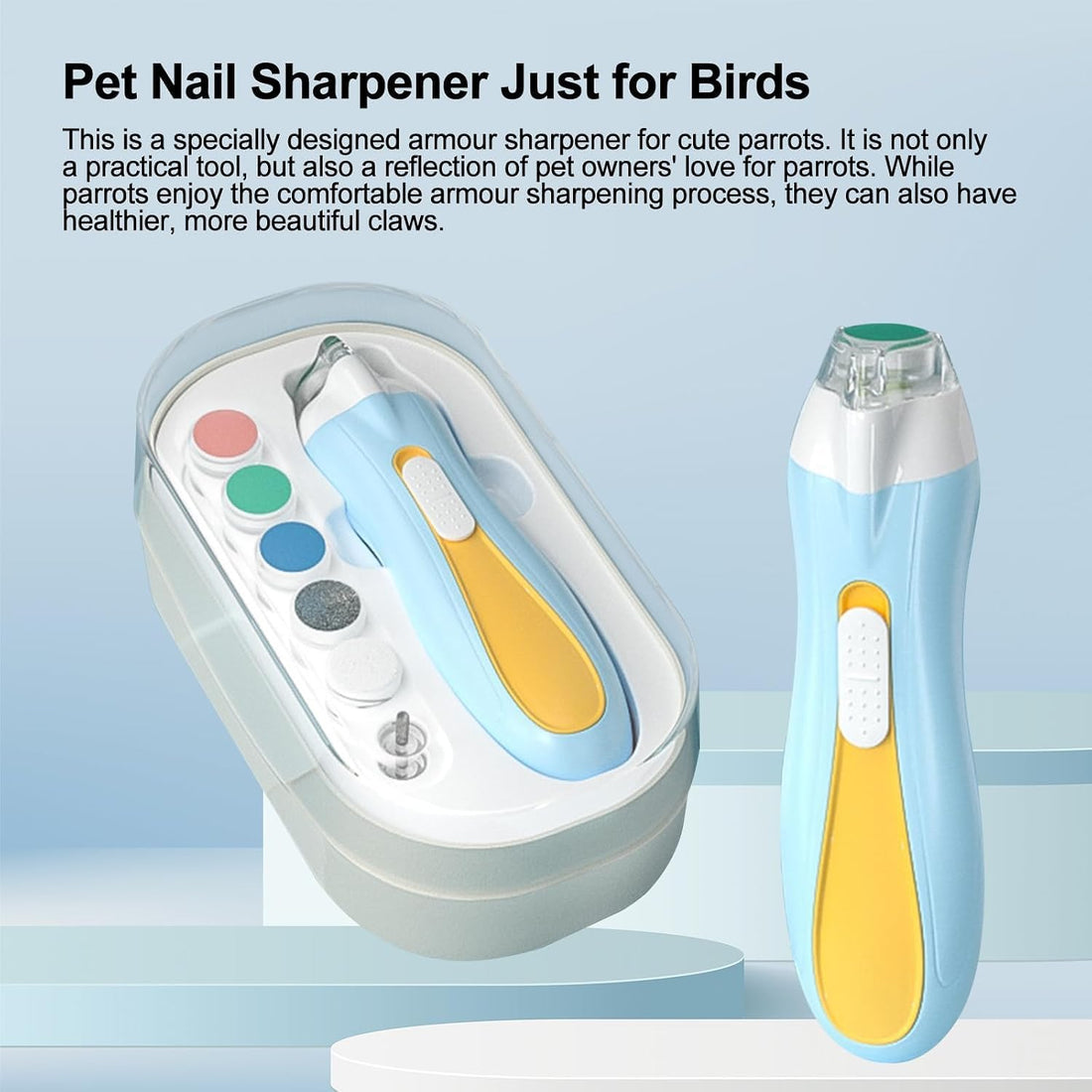 Bird Nail Grinder,Bird Nail Trimmer,Bird Beak Trimmer with LED