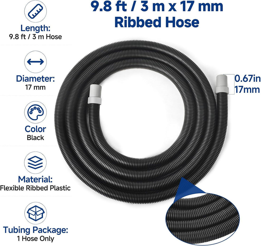 A20015 Ribbed Hosing 9.8 ft / 3 m x 17 mm Canister Filter Hose