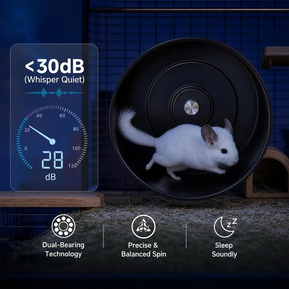 Garvee 15" Aluminum Alloy Silent Chinchilla Exercise Wheel